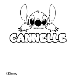 Coloraci&oacute;n del nombre CANNELLE - decorado Stitch