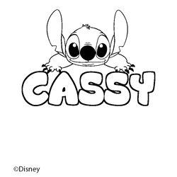 Coloraci&oacute;n del nombre CASSY - decorado Stitch