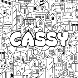 Coloraci&oacute;n del nombre CASSY - decorado ciudad