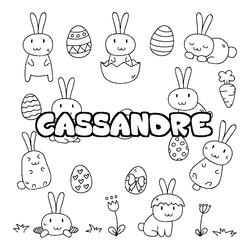 Coloraci&oacute;n del nombre CASSANDRE - decorado Pascua