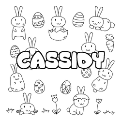 Coloraci&oacute;n del nombre CASSIDY - decorado Pascua