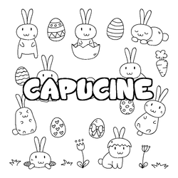 Coloraci&oacute;n del nombre CAPUCINE - decorado Pascua