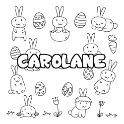 Coloraci&oacute;n del nombre CAROLANE - decorado Pascua