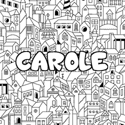 Coloraci&oacute;n del nombre CAROLE - decorado ciudad