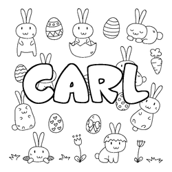 Coloraci&oacute;n del nombre CARL - decorado Pascua