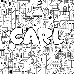 Coloraci&oacute;n del nombre CARL - decorado ciudad