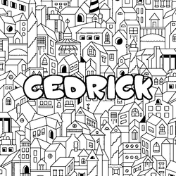 Coloraci&oacute;n del nombre CEDRICK - decorado ciudad