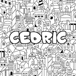 Coloraci&oacute;n del nombre CEDRIC - decorado ciudad