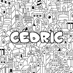 Coloraci&oacute;n del nombre C&Eacute;DRIC - decorado ciudad