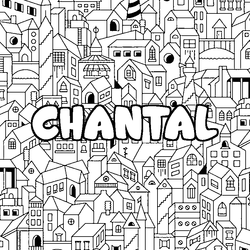 Coloraci&oacute;n del nombre CHANTAL - decorado ciudad