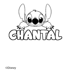Coloraci&oacute;n del nombre CHANTAL - decorado Stitch