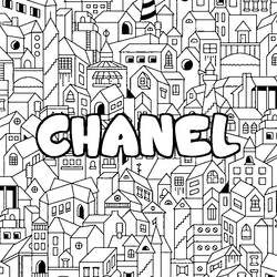 Coloraci&oacute;n del nombre CHANEL - decorado ciudad