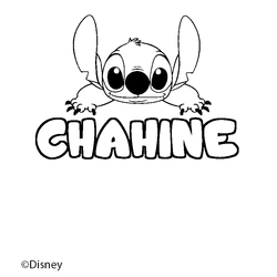 Coloraci&oacute;n del nombre CHAHINE - decorado Stitch
