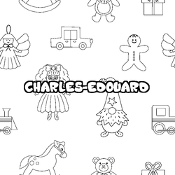 Coloraci&oacute;n del nombre CHARLES-EDOUARD - decorado juguetes