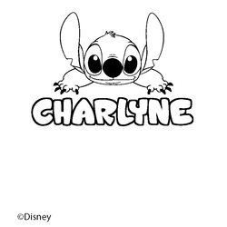 Coloraci&oacute;n del nombre CHARLYNE - decorado Stitch