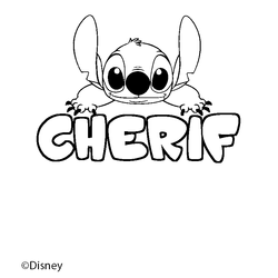 Coloraci&oacute;n del nombre CHERIF - decorado Stitch