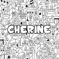 Coloraci&oacute;n del nombre CHERINE - decorado ciudad