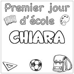 Coloraci&oacute;n del nombre CHIARA - decorado primer d&iacute;a de escuela