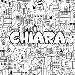 Coloraci&oacute;n del nombre CHIARA - decorado ciudad