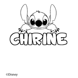 Coloraci&oacute;n del nombre CHIRINE - decorado Stitch