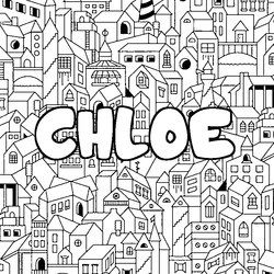 Coloraci&oacute;n del nombre CHLOE - decorado ciudad