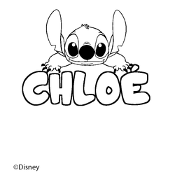 Coloraci&oacute;n del nombre CHLO&Eacute; - decorado Stitch