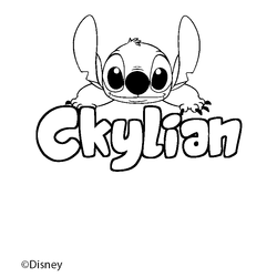 Coloraci&oacute;n del nombre Ckylian - decorado Stitch
