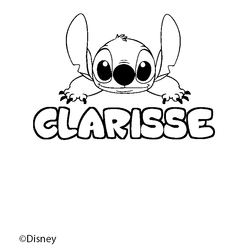 Coloraci&oacute;n del nombre CLARISSE - decorado Stitch