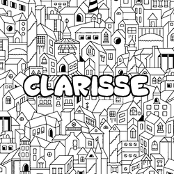 Coloraci&oacute;n del nombre CLARISSE - decorado ciudad