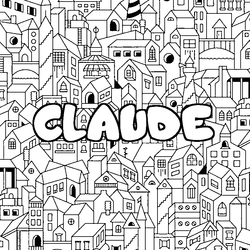 Coloraci&oacute;n del nombre CLAUDE - decorado ciudad