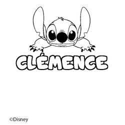 Coloraci&oacute;n del nombre CL&Eacute;MENCE - decorado Stitch