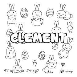 Coloraci&oacute;n del nombre CLEMENT - decorado Pascua