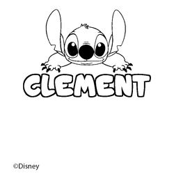 Coloraci&oacute;n del nombre CLEMENT - decorado Stitch