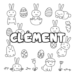 Coloraci&oacute;n del nombre CL&Eacute;MENT - decorado Pascua