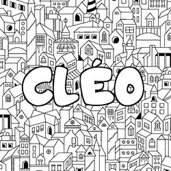 Coloraci&oacute;n del nombre CL&Eacute;O - decorado ciudad