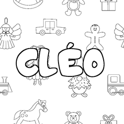 Coloraci&oacute;n del nombre CL&Eacute;O - decorado juguetes
