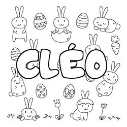 Coloraci&oacute;n del nombre CL&Eacute;O - decorado Pascua