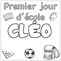 Coloraci&oacute;n del nombre CL&Eacute;O - decorado primer d&iacute;a de escuela