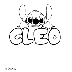 Coloraci&oacute;n del nombre CL&Eacute;O - decorado Stitch