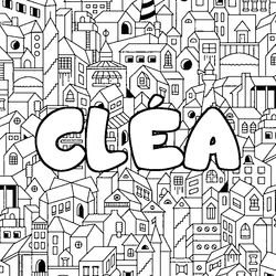 Coloraci&oacute;n del nombre CL&Eacute;A - decorado ciudad