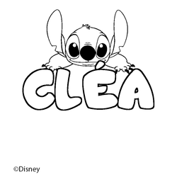 Coloraci&oacute;n del nombre CL&Eacute;A - decorado Stitch