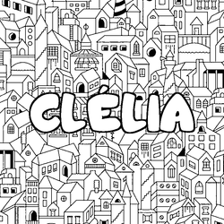 Coloraci&oacute;n del nombre CL&Eacute;LIA - decorado ciudad