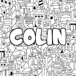 Coloraci&oacute;n del nombre COLIN - decorado ciudad