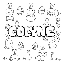 Coloraci&oacute;n del nombre COLYNE - decorado Pascua