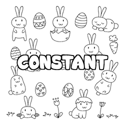 Coloraci&oacute;n del nombre CONSTANT - decorado Pascua