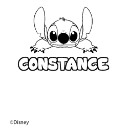 Coloraci&oacute;n del nombre CONSTANCE - decorado Stitch