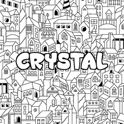 Coloraci&oacute;n del nombre CRYSTAL - decorado ciudad