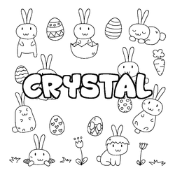 Coloraci&oacute;n del nombre CRYSTAL - decorado Pascua