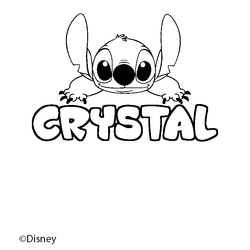 Coloraci&oacute;n del nombre CRYSTAL - decorado Stitch