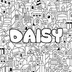Coloraci&oacute;n del nombre DAISY - decorado ciudad